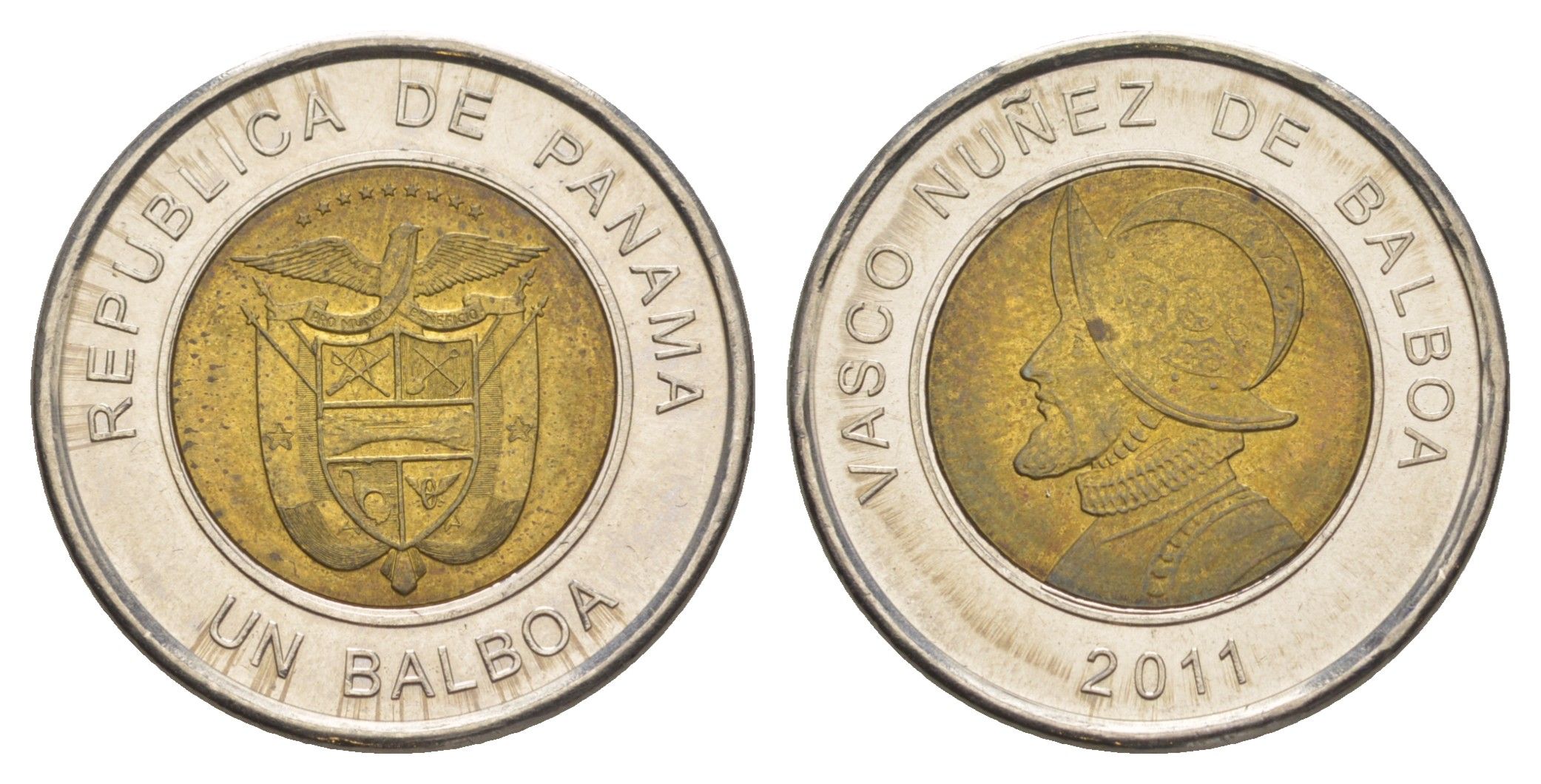 Панама 1 бальбоа 2011 KM 141 биметалл UNC 4642-726