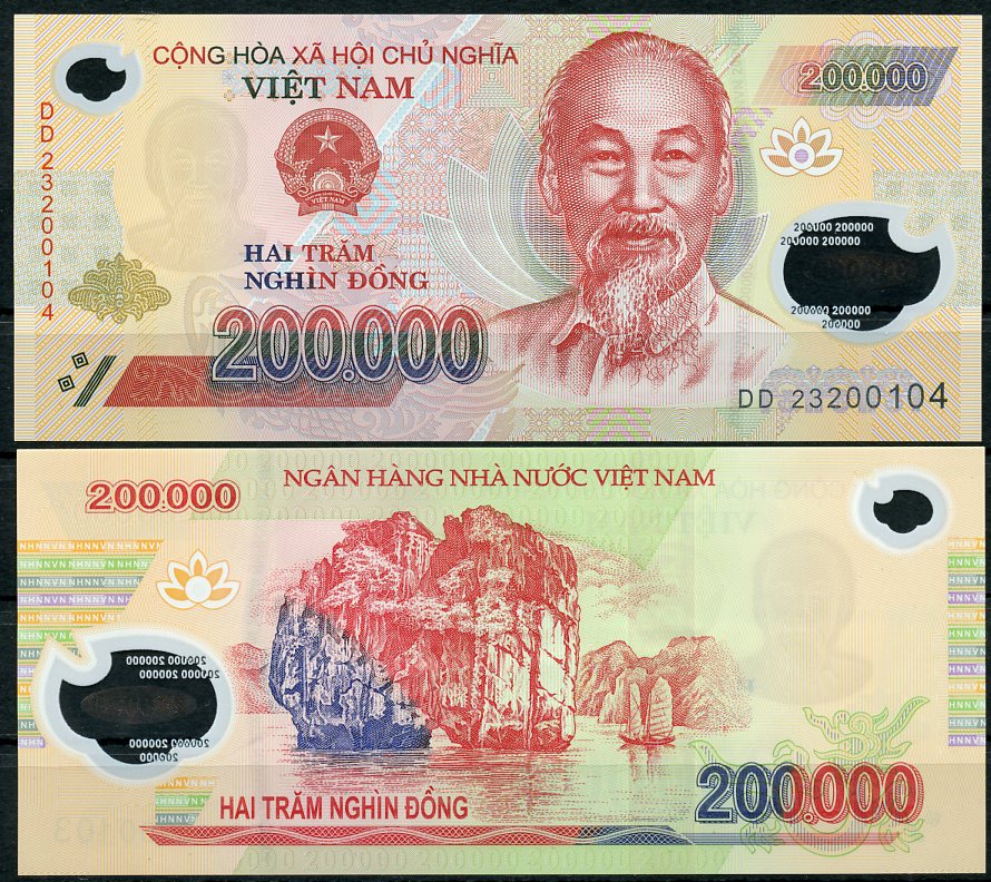 Вьетнам 200000 донгов 2022 Хо Ши Мин, архипелаг Фай-Си-Лонг Pick 123  пластик  UNC (пресс) 451-388-1