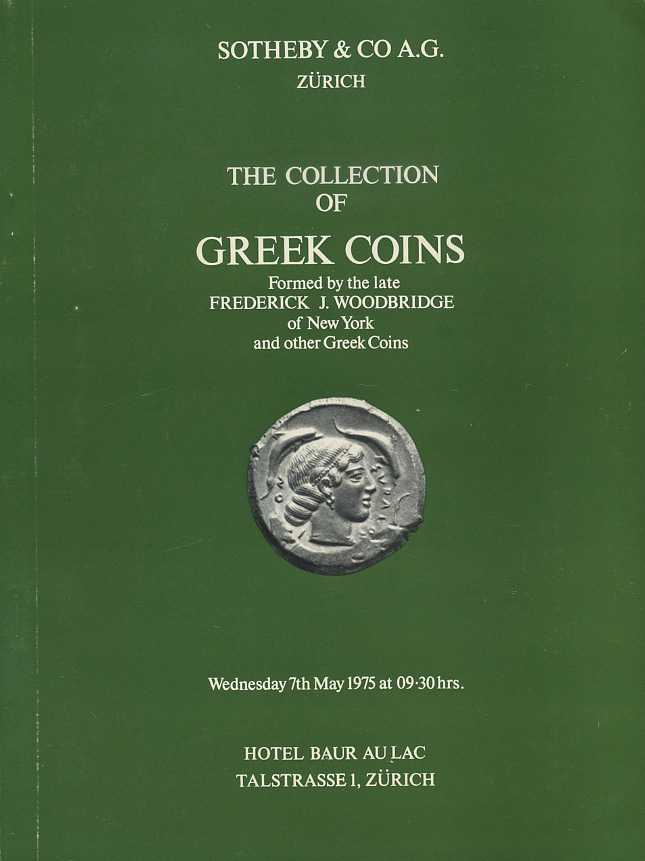 SOTHEBY & CO A.G ZURICH КОЛЛЕКЦИЯ ГРЕЧЕСКИХ МОНЕТ. FREDERICK J. WOODBRIDGE 27521 SOTHEBY & CO A.G ZURICH, THE COLLECTION OF GREEK COINS, 136 СТРАНИЦ + ИЛЛЮСТРАЦИИ английский 00-01-11-15