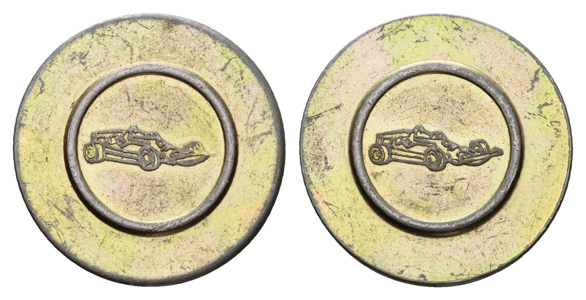 Италия жетон для аренды машине на картинге диаметр 24 мм, вес 5,2 гр нержавеющая сталь 4670-831