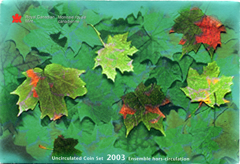 Канада набор из 7 монет 2003 официальный набор монетного двора, сертификат    UNC  1-6-2-17