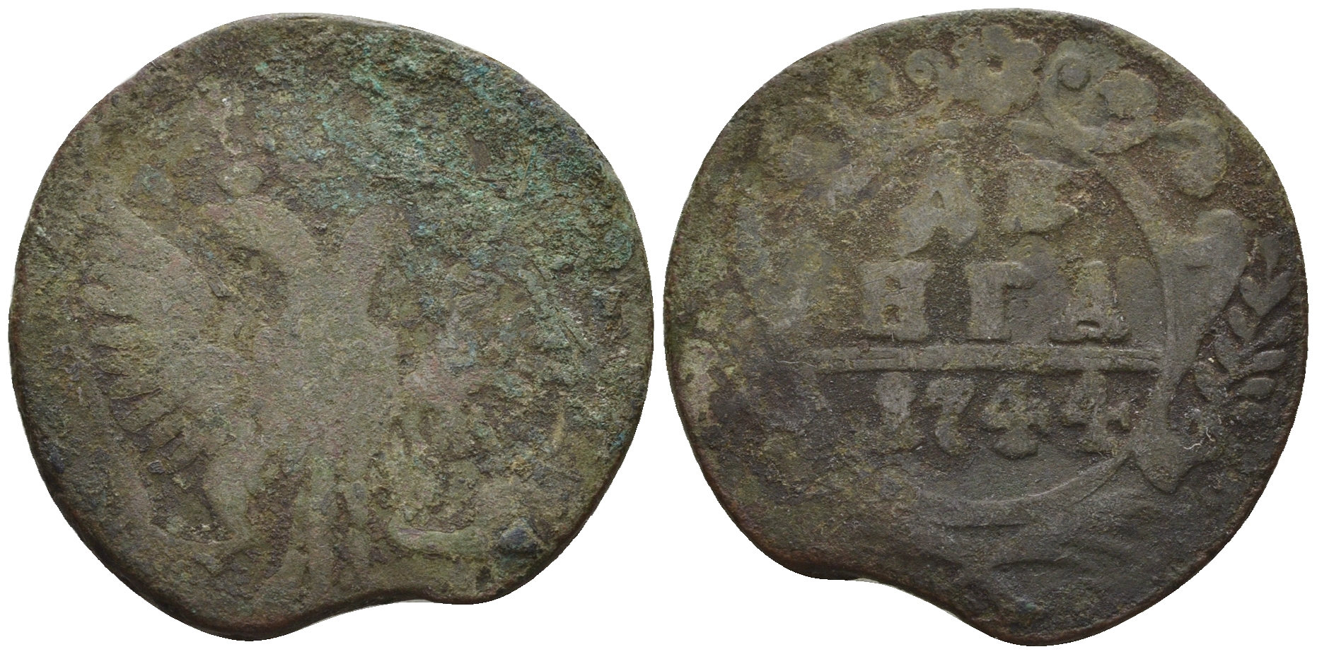 Россия деньга 1744 Елизавета (1741-1761), Красный монетный двор Биткин 352 медь 259-1123