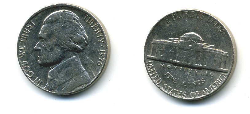 США 5 ЦЕНТОВ 1976 KM A192 медно-никель 4364-331