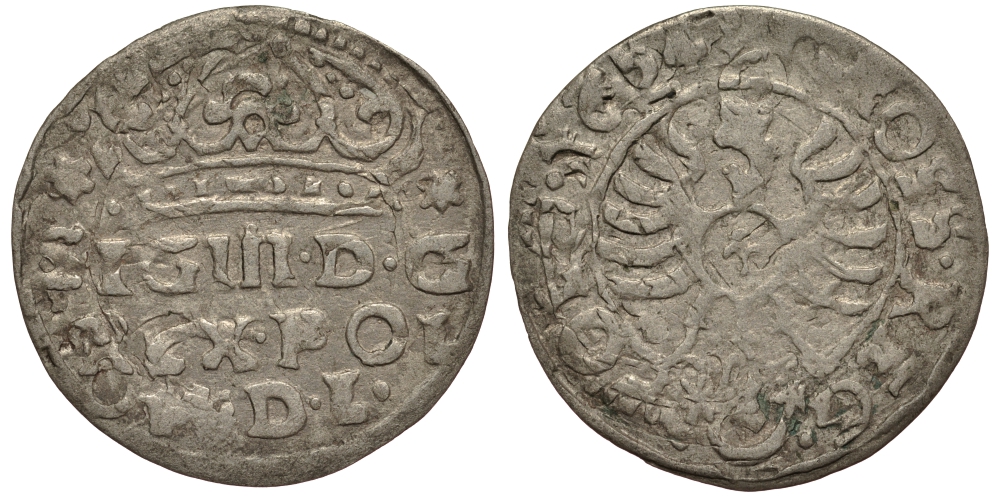 Польша 1 грош 1624 Сигизмунд III (1587-1632), вес 0,87 гр., САС KM 11 серебро 1516-1414