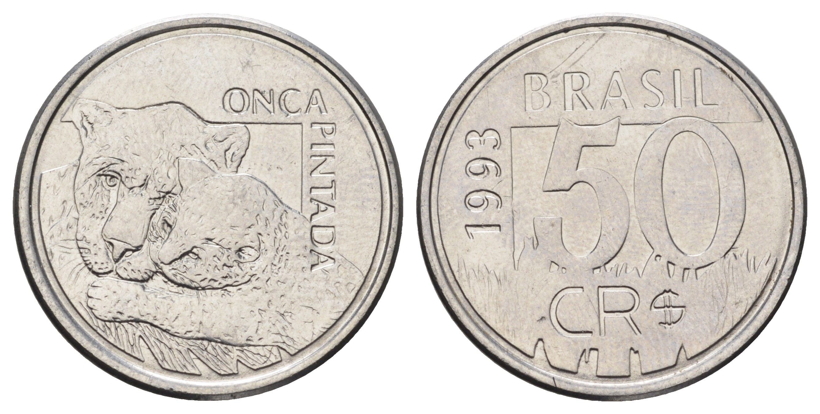 Бразилия 50 крузейро реал 1993 KM 629 нержавеющая сталь UNC 4670-1213