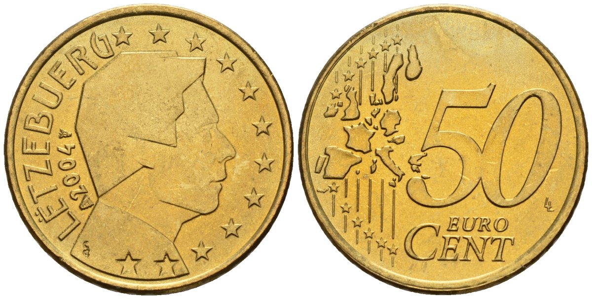 Люксембург 50 евроцентов 2004 KM 80 нордик 4148-741