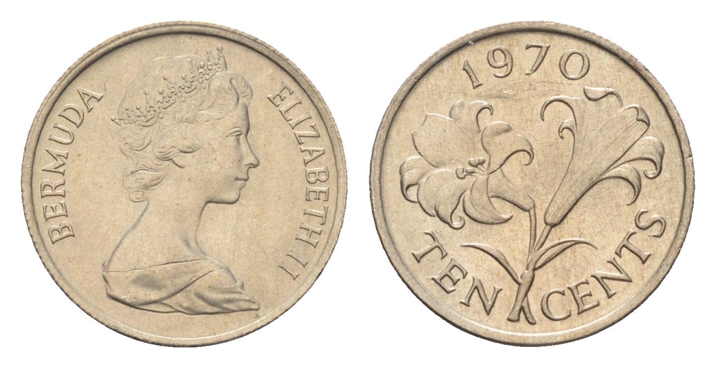 Бермудские острова (Бермуды) 10 центов 1970 KM 17 медно-никель UNC 4668-724