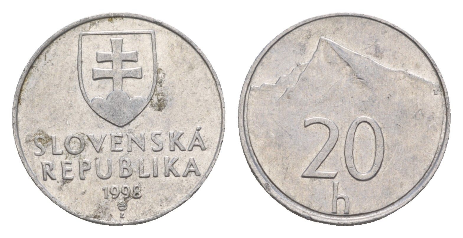 Словакия 20 геллеров 1998 KM 18 алюминий 4659-553