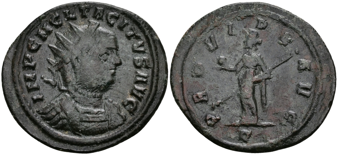 Римская Империя аврелианиан 276 Тацит PROVIDE AVG Тицин Good Very fine (R1) RIC 152 бронза 1073-3-8-3