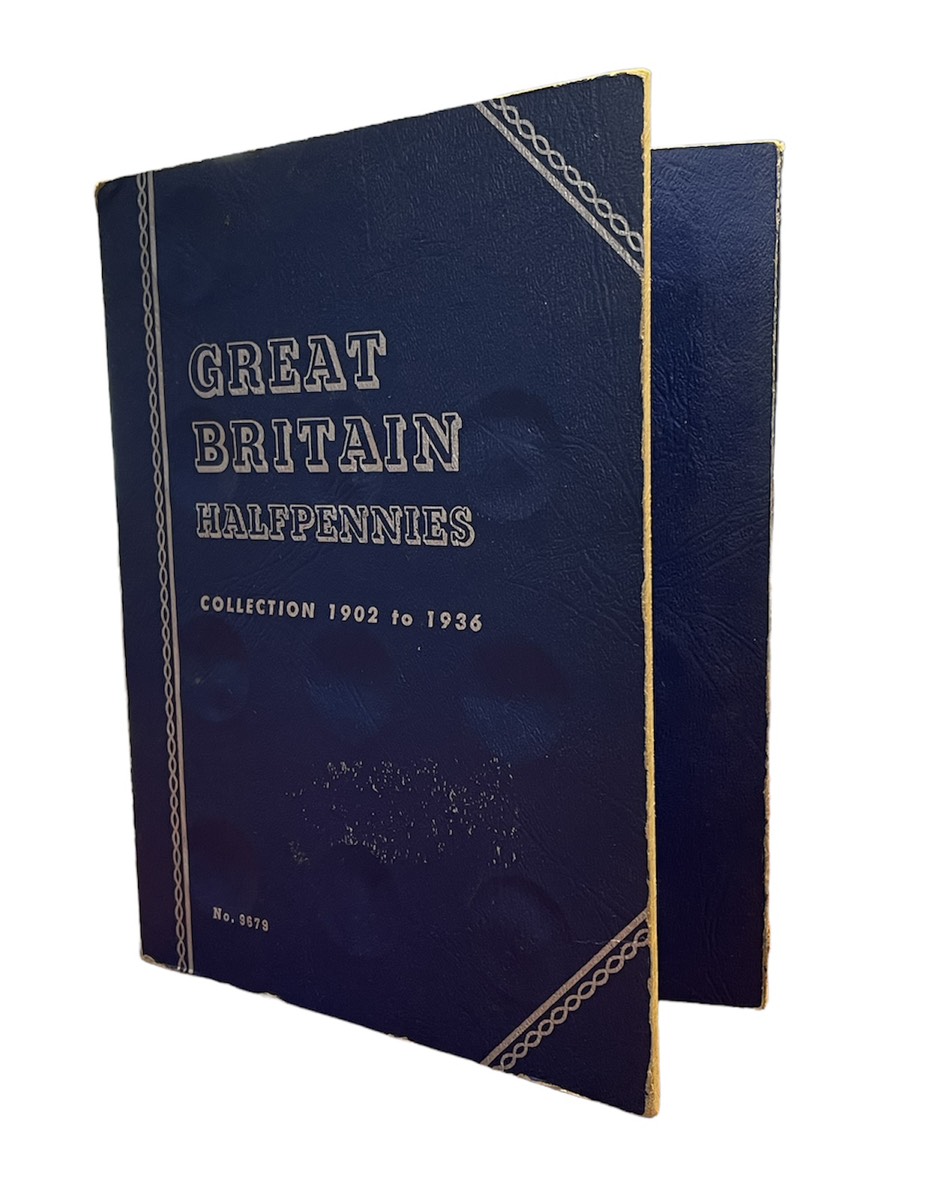 Великобритания набор (погодовка) из 34 монет (номиналом в 1/2 пенни) 1902-1936 Первые британские короли Виндзорской (Саксен-Кобург-Готской) династии - Эдуард VII (1901-1910) и Георг V (1910-1936) Отсутствуют 3 монеты - 1905, 1906 и 1910 года бронза 7-4-64