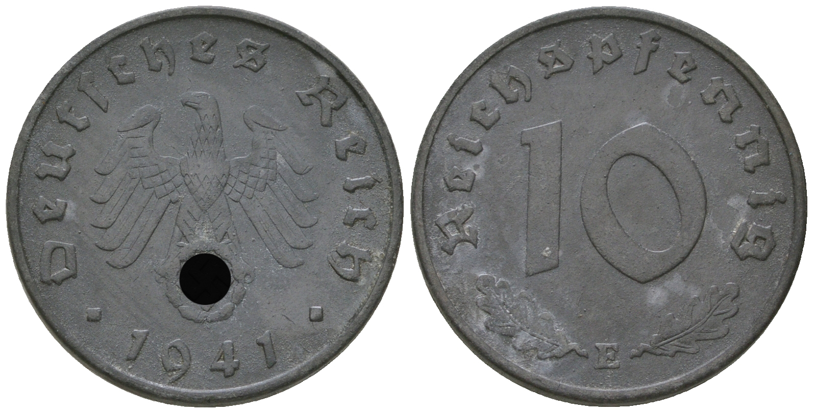 Германия 10 рейхспфеннигов 1941 E KM 101, J. 371 цинк    4656-112