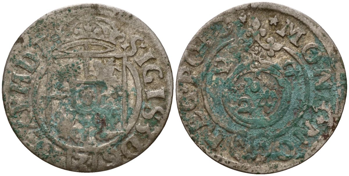 Польша 3 полкера (3 полторака - 1 крейцер) 1622 Сигизмунд III Ваза (1587-1632) Gorecki B.22, KM 41 серебро 4158-861