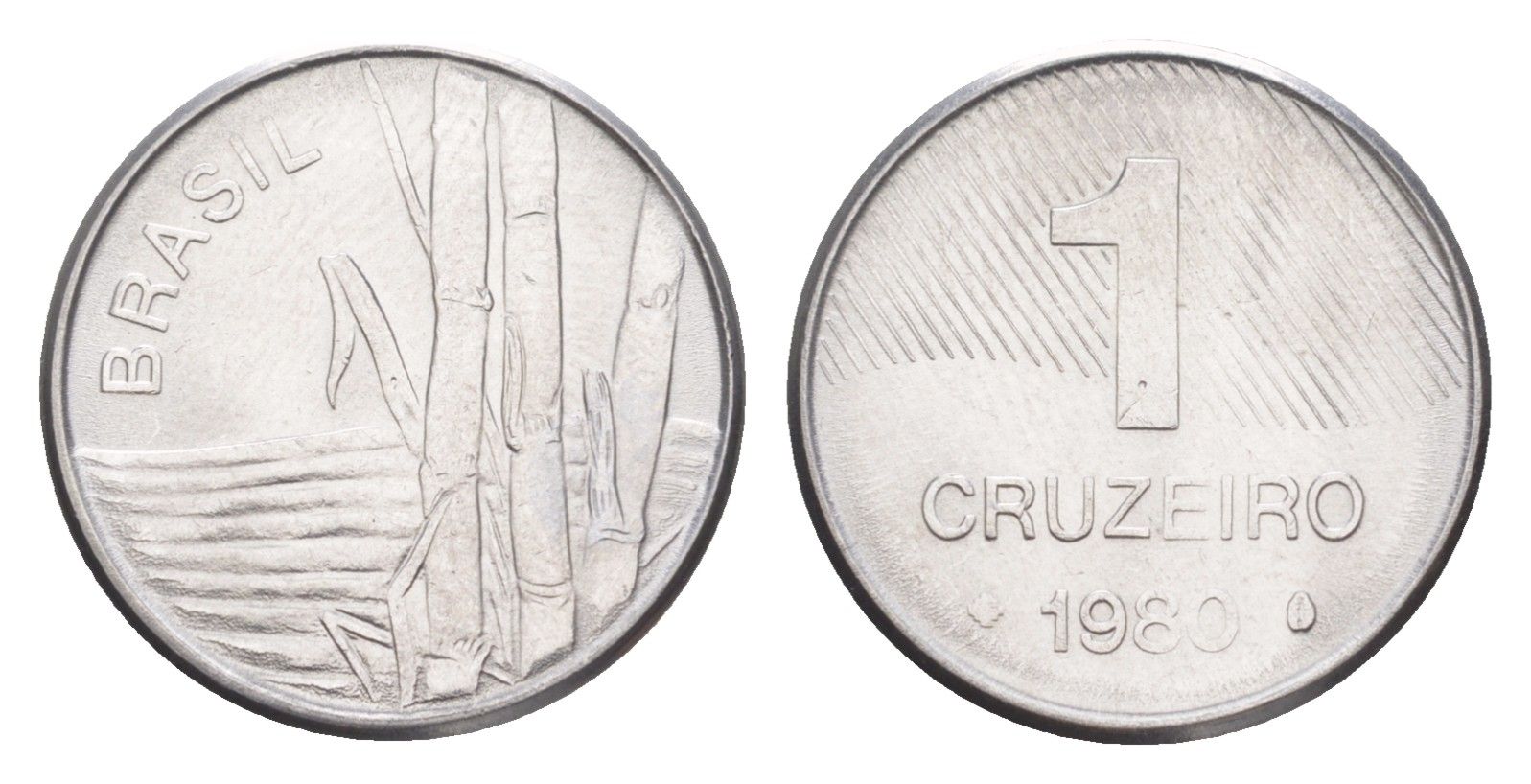 Бразилия 1 крузейро 1980 KM 590 нержавеющая сталь UNC 4644-466
