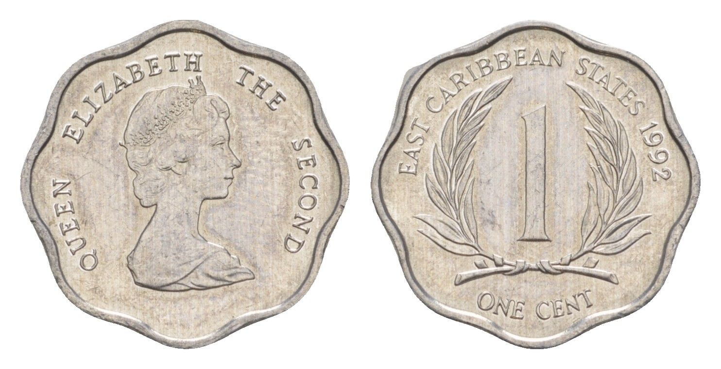 Восточные Карибы 1 цент 1992 KM 10 алюминий UNC 4649-121