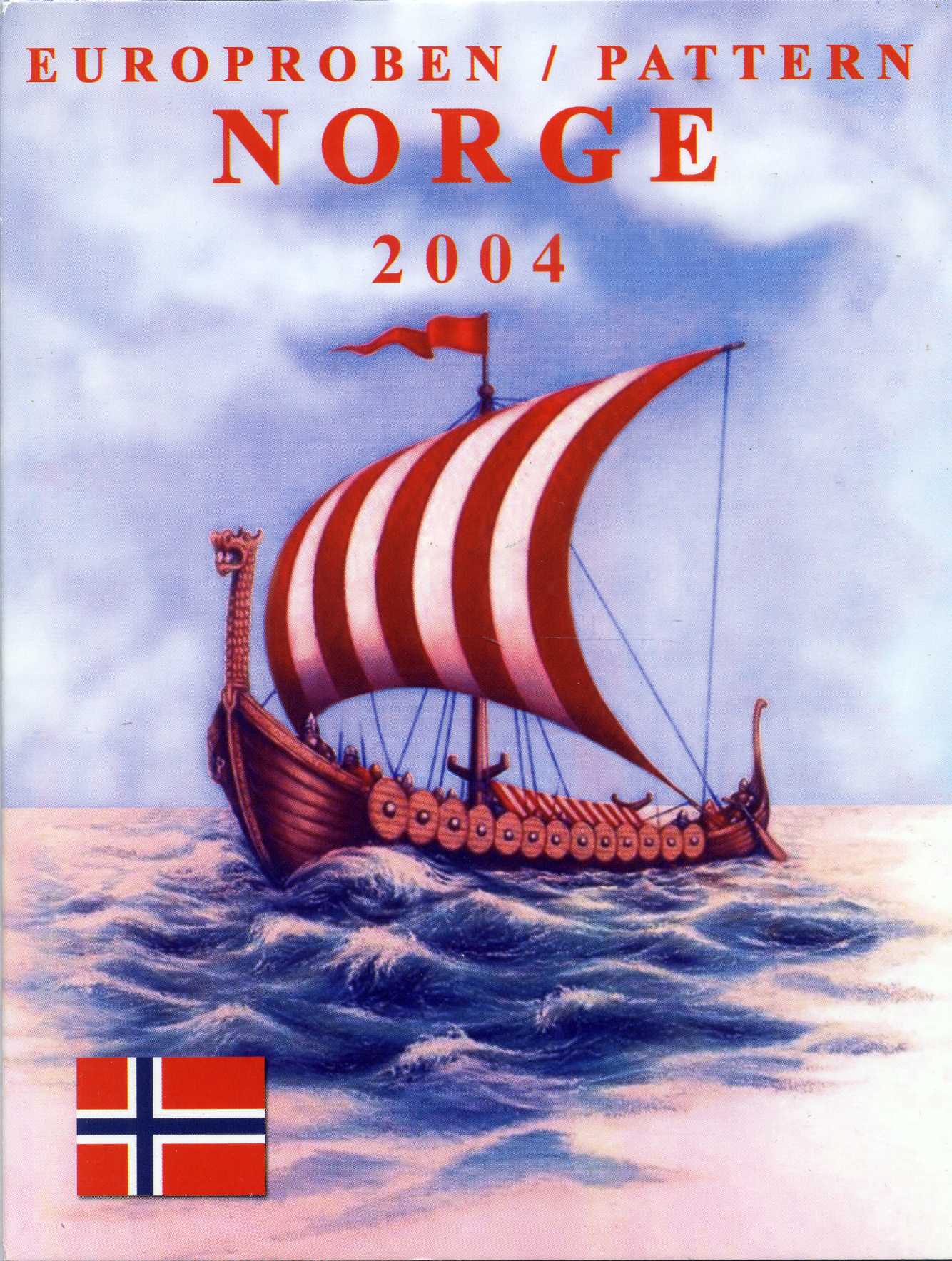 Норвегия набор из 8 монет 2004 1 евроцент-2 евро, европробники, в оригинальном буклете UNC 00-00