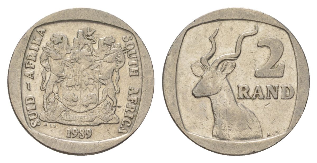 ЮАР 2 ранда 1989 KM 139 медь плакированная никелем 4626-1021