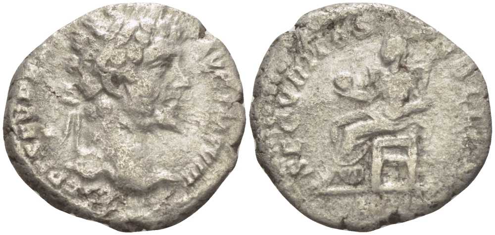 Римская Империя денарий 196 - 197 Септимий Север, L SEPT SEV PERT AVG IMP VIII / SECVRITAS PVBLICA, Рим, fine RIC 93 серебро 1073-6-51