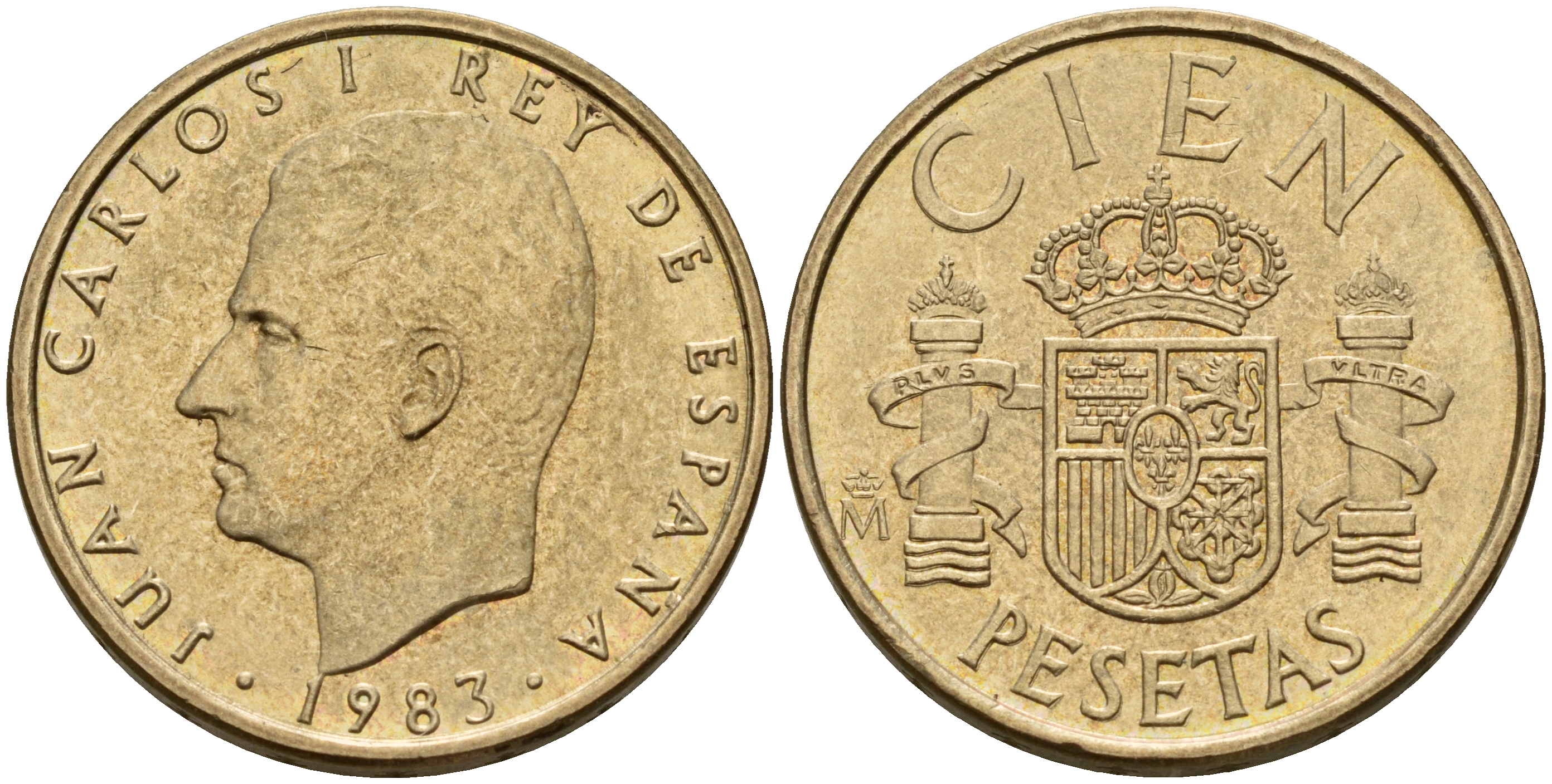 Испания 100 песет 1983 Хуан Карлос I (1975-2014) KM 826 алюминиевая бронза    4601-1026