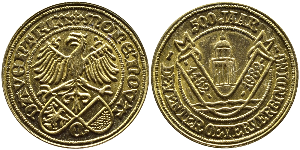 НИДЕРЛАНДЫ ЖЕТОН 1982 500 ЛЕТ ГОРОДУ ДЕВЕНТЕРУ 4393-321