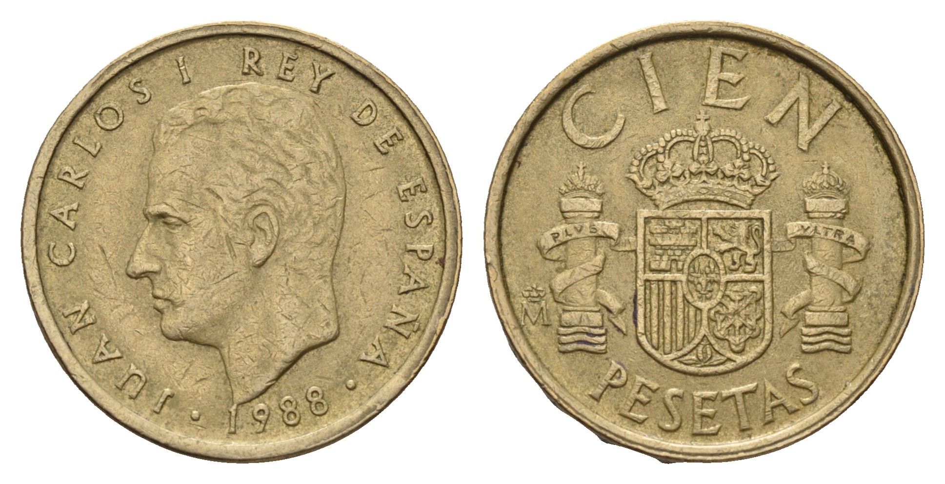 Испания 100 песет 1988 Хуан Карлос I (1975-2014) KM 826 алюминиевая бронза 202-146