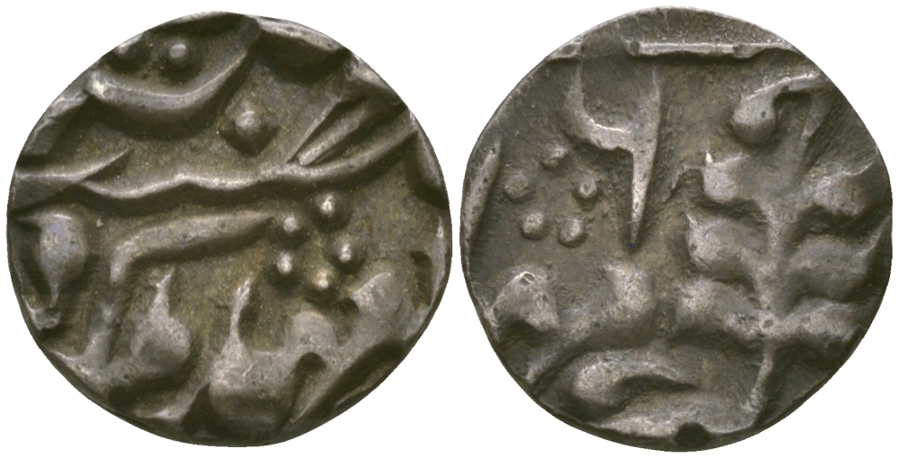 Индия, Джайпур (Jaipur) 1/8 рупии 1884 год 5, королева Виктория и MADHO SINGH II (1880-1922) KM 137 (Y10) серебро 00-00