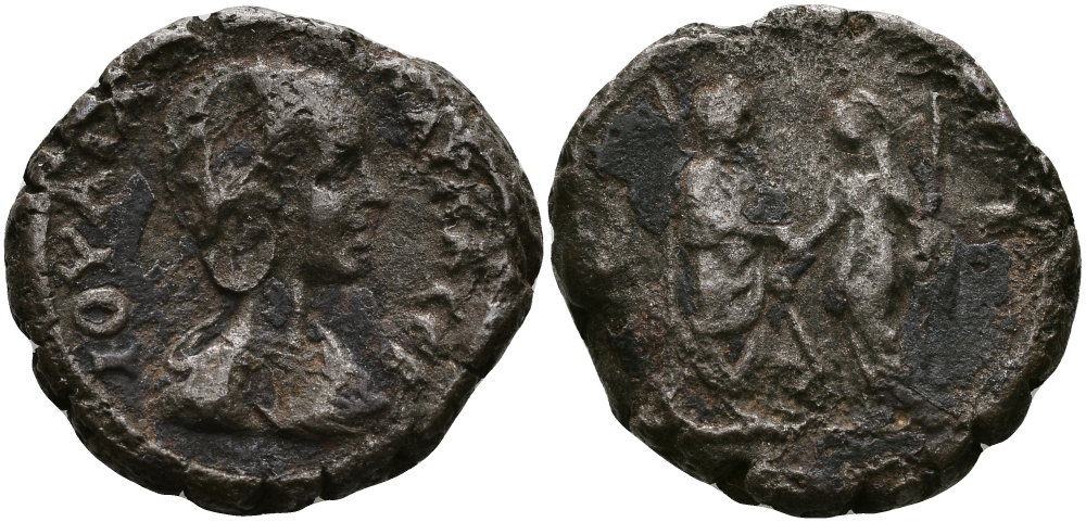 Римская Империя, Провинция Египет тетрадрахма 219 - 220 Юлия Павла, жена Элагабала / император с императрицей, Александрия Very fine (очень редкая) Kamp/Gansch 57.5 биллон 1073-9-86