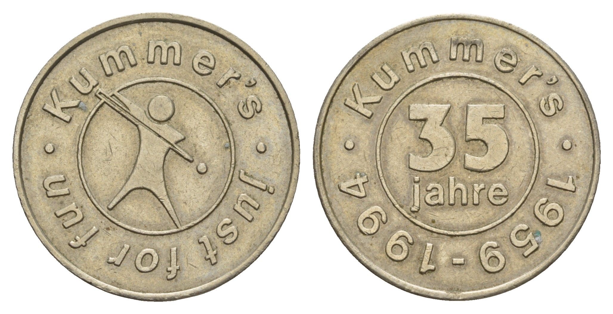 Европа 35 лет бильярдному клубу 1994 диаметр 25,5 мм, вес 6,6 гр медно-никель 4656-434