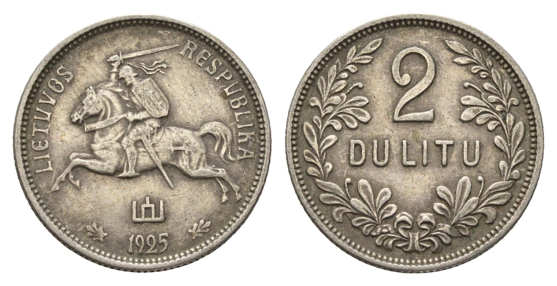 Литва 2 лита 1925 год-тип KM 77 серебро 51-733