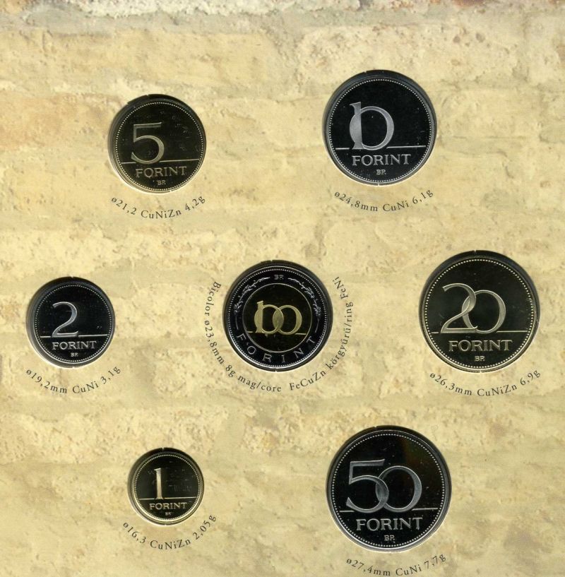 ВЕНГРИЯ БАНКОВСКИЙ НАБОР ИЗ 8 МОНЕТ 2005 PROOF Ш5