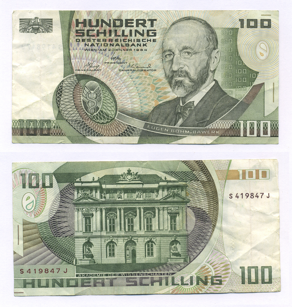 Австрия 100 шиллингов 1984 (1985) Pick 150 бумага 7147-30-3