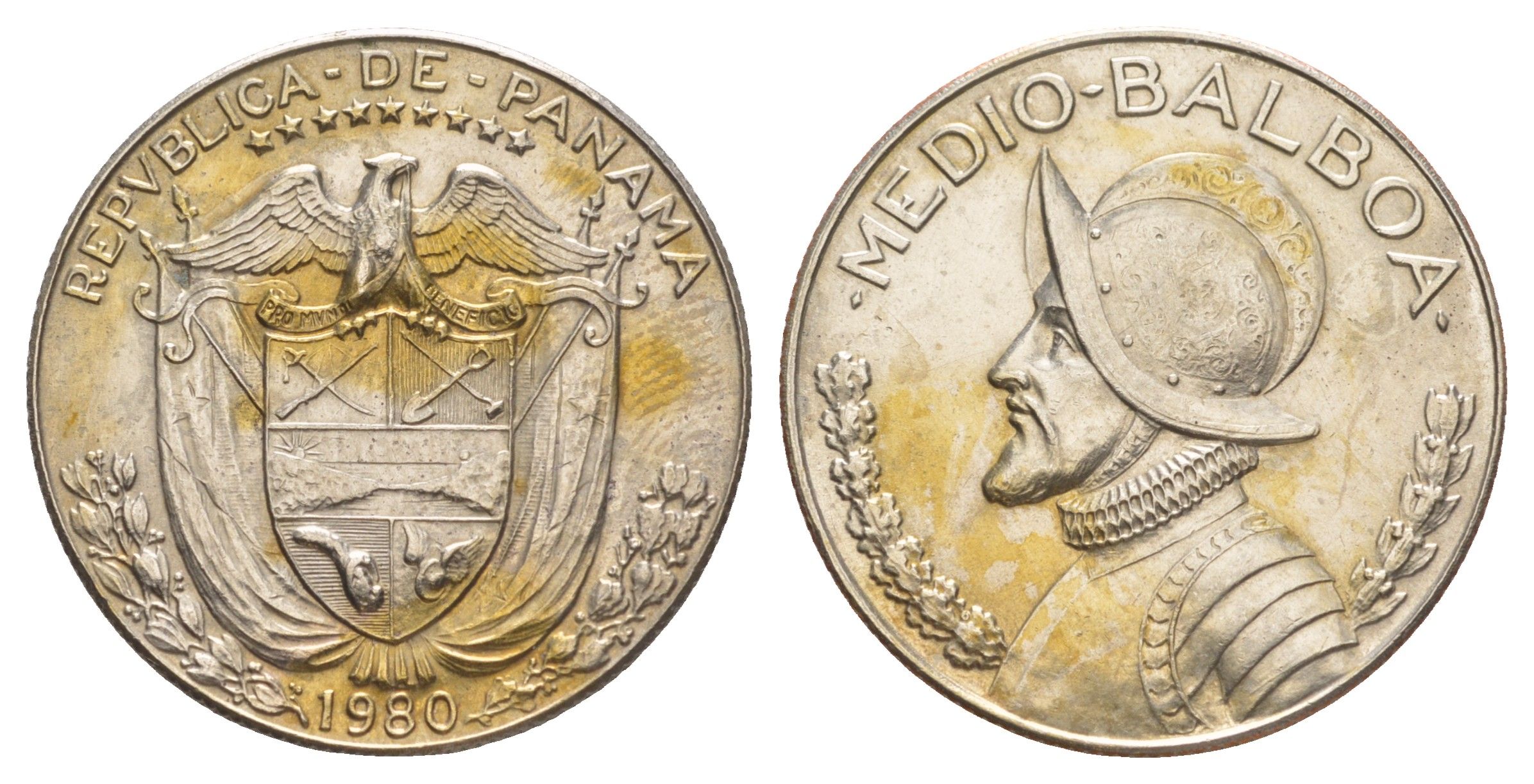 Панама 1/2 бальбоа (50 сентесимо) 1980 KM 12b медь плакированная медно-никелем 4634-1136