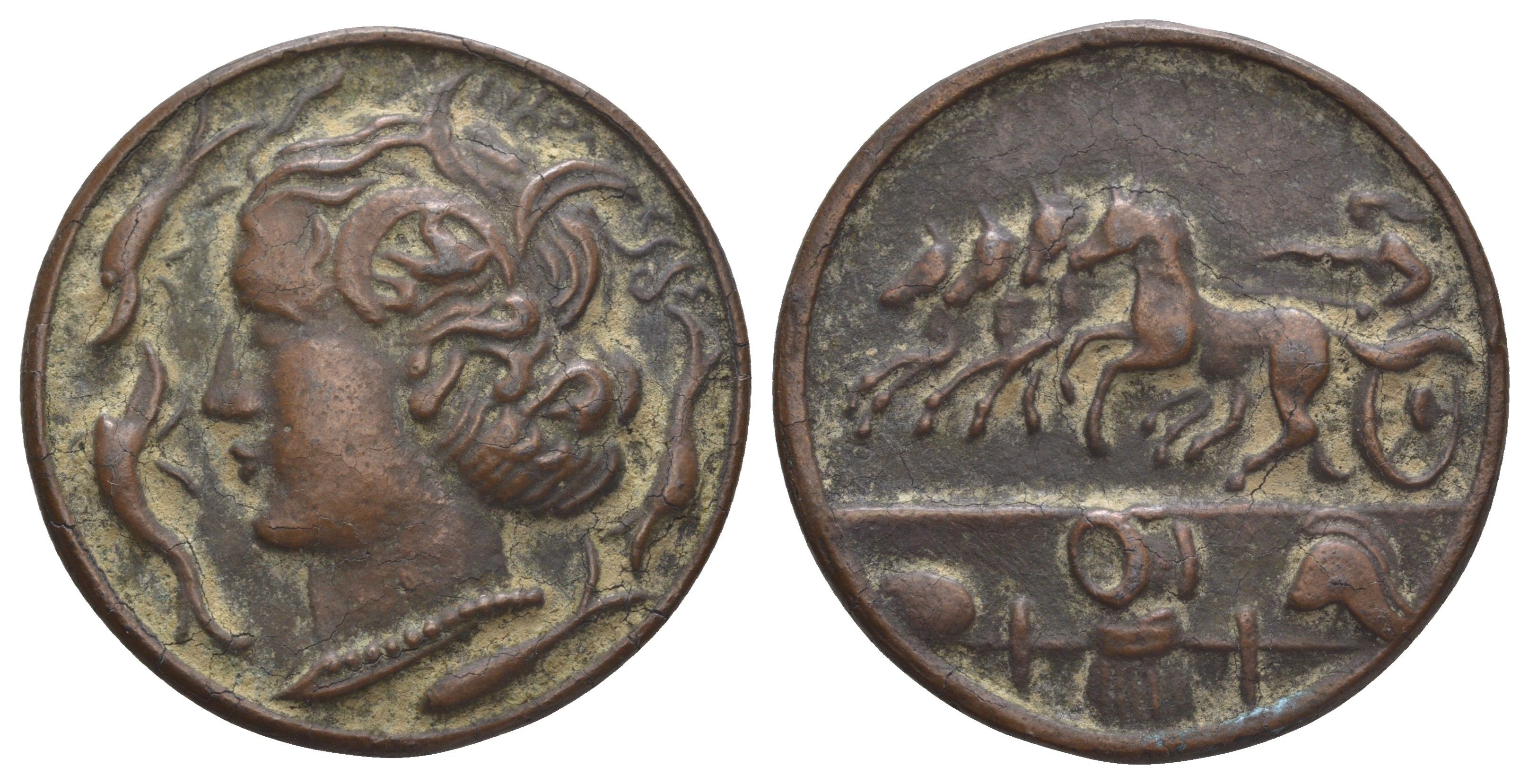 Нидерланды медаль - Сиракузская декадрахма ND диаметр 40 мм, вес 20,7 гр бронза 4368-211