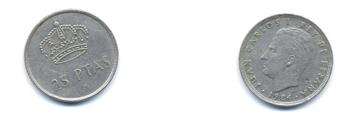 ИСПАНИЯ 25 ПЕСЕТ 1984 ХУАН КАРЛОС I (1975-) KM 824 медно-никель 54-2033