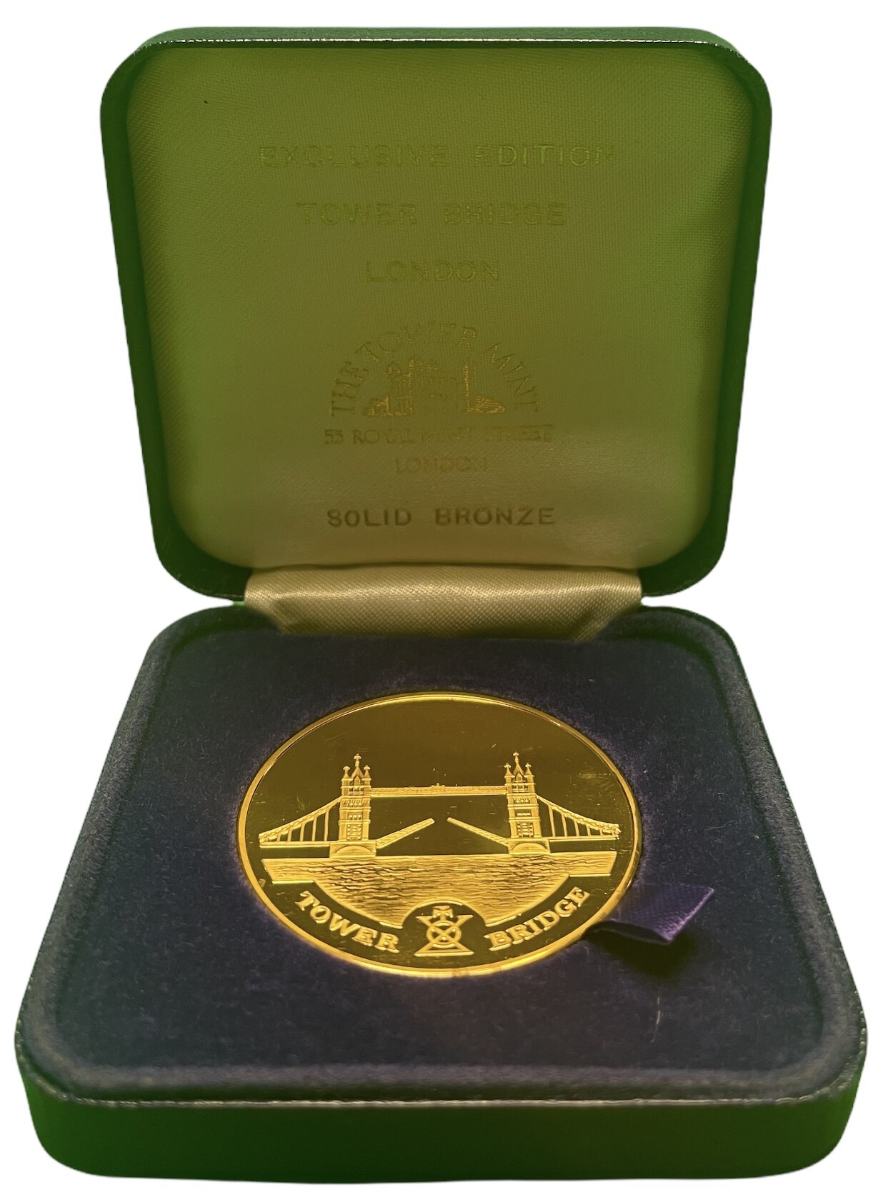 Англия медаль ND Тауэрский мост, в оригинальной коробке бронза PROOF 7-4-16