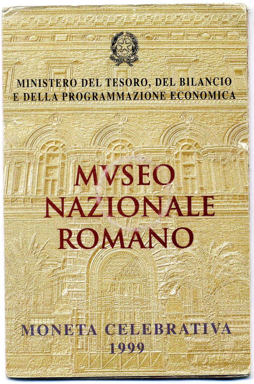 Италия 2000 лир 1999 античность, национальный музей KM 202 серебро UNC 1-4-4-09