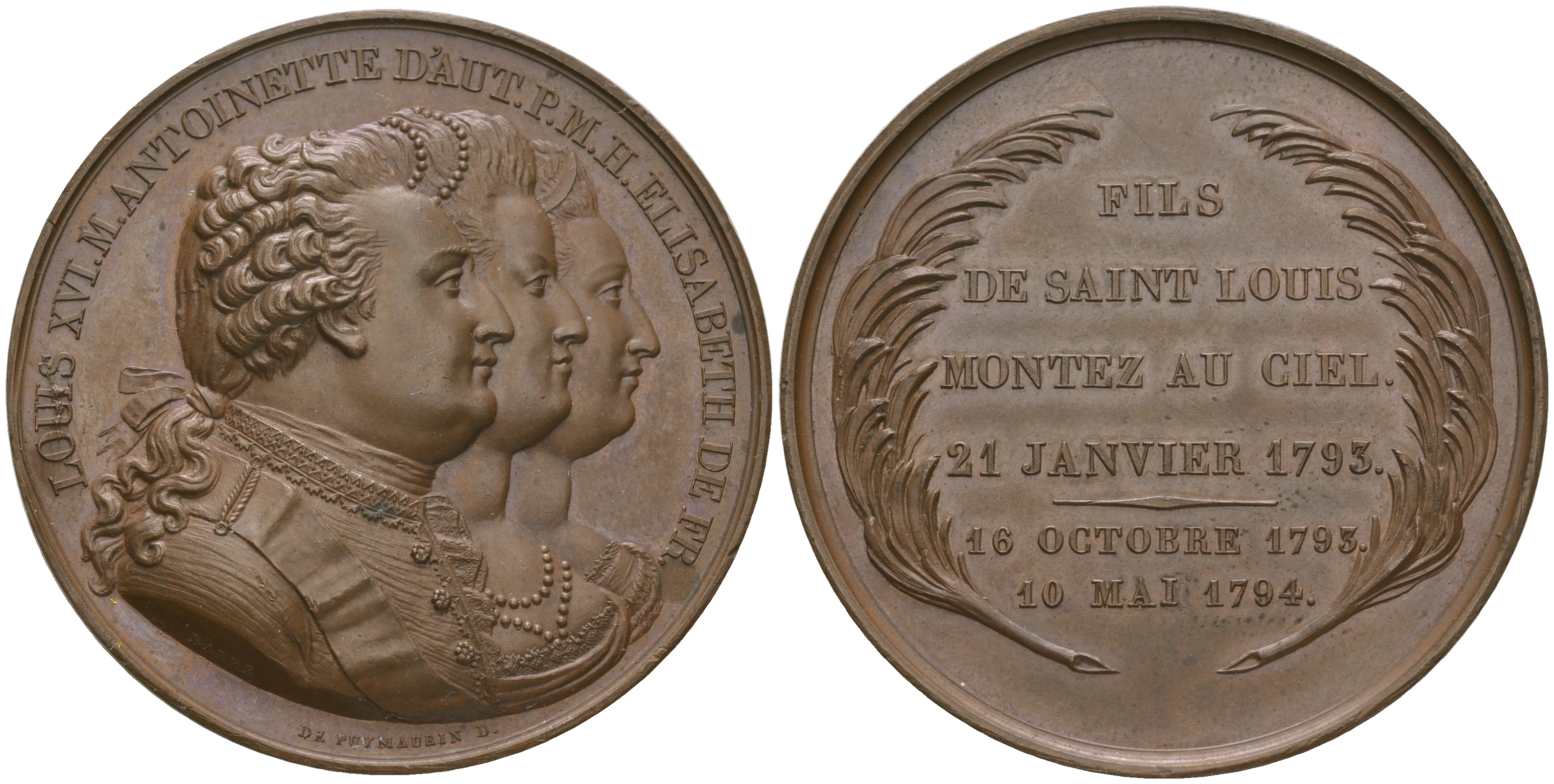 Набор бронзовых французских медалей и медальонов 1810 года. Оригинальный комплект. 0-0-00