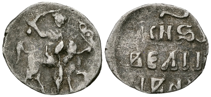 ВЕЛИКОЕ КНЯЖЕСТВО МОСКОВСКОЕ ДЕНГА 1535-1547 ИВАН IV ВАСИЛЬЕВИЧ, МОСКОВСКИЙ МОНЕТНЫЙ ДВОР, 0,36 ГР ГиК №47 серебро 262-652