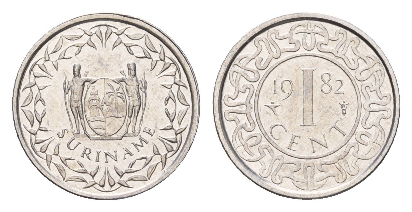 Суринам 1 цент 1982 KM 11a алюминий UNC 4685-713