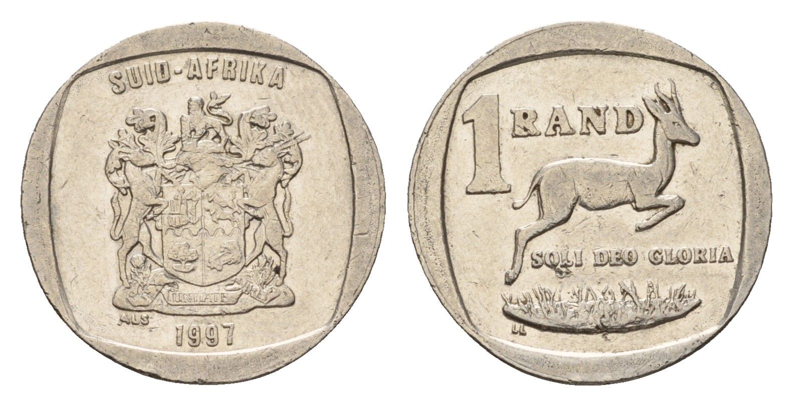 ЮАР 1 ранд 1997 KM 164 медь плакированная никелем 4682-748