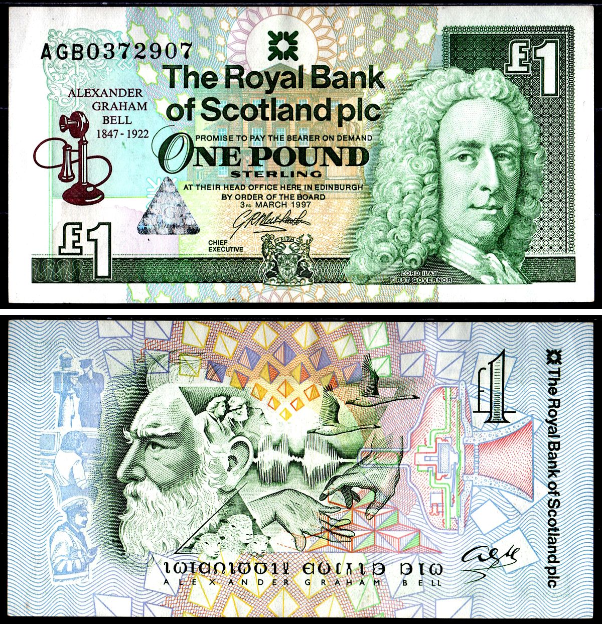 Шотландия 1 фунт 1997 Pick 359 бумага 7551-41-3-1
