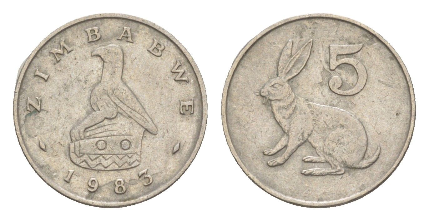 Зимбабве 5 центов 1983 KM 2 медно-никель 4189-935