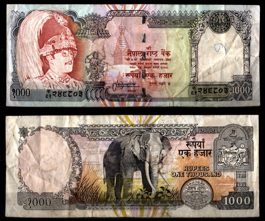 Непал 1000 рупий ND (1999-2000)  Pick 44 (1)  бумага   8612-43-1-1