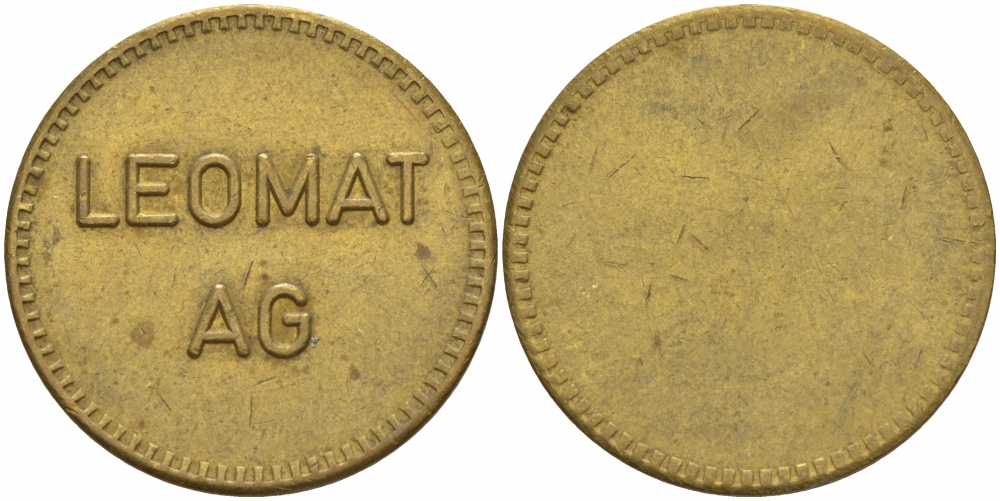 ЕВРОПА ЖЕТОН ИГРОВОЙ ND LEOMAT AG желтый металл 4544-1027