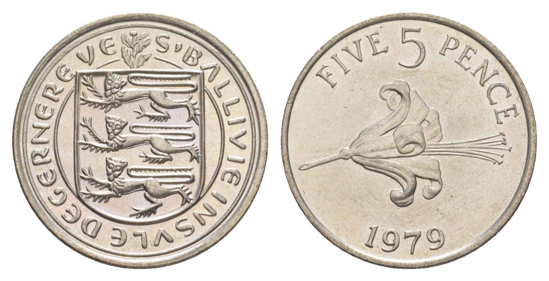 Гернси 5 пенсов 1979 KM 29 медно-никель UNC 4566-217