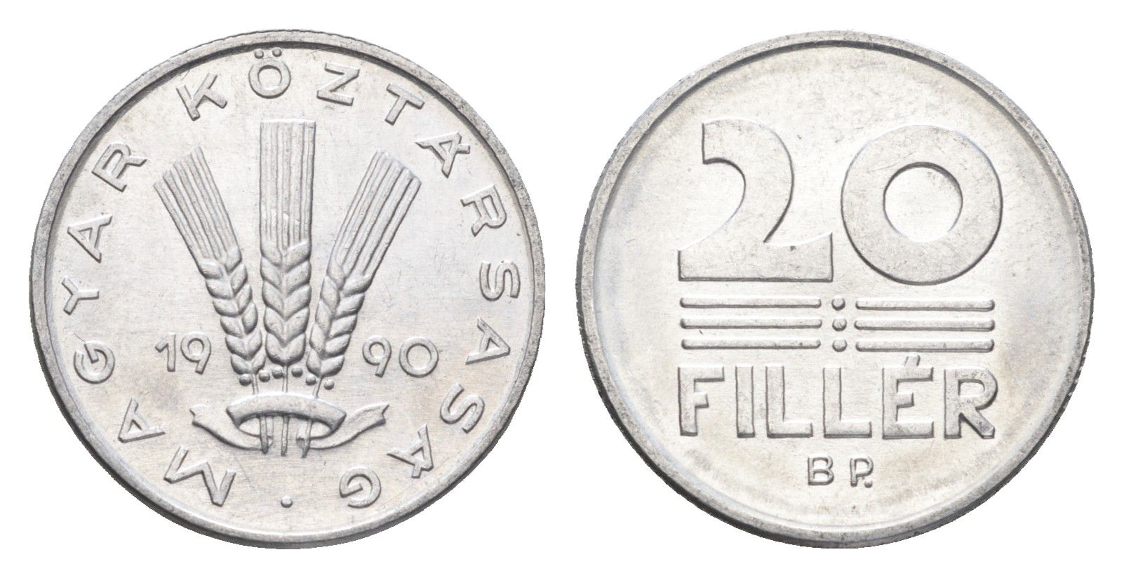 Венгрия 20 филлеров 1990 BP KM 676 алюминий UNC 4668-168