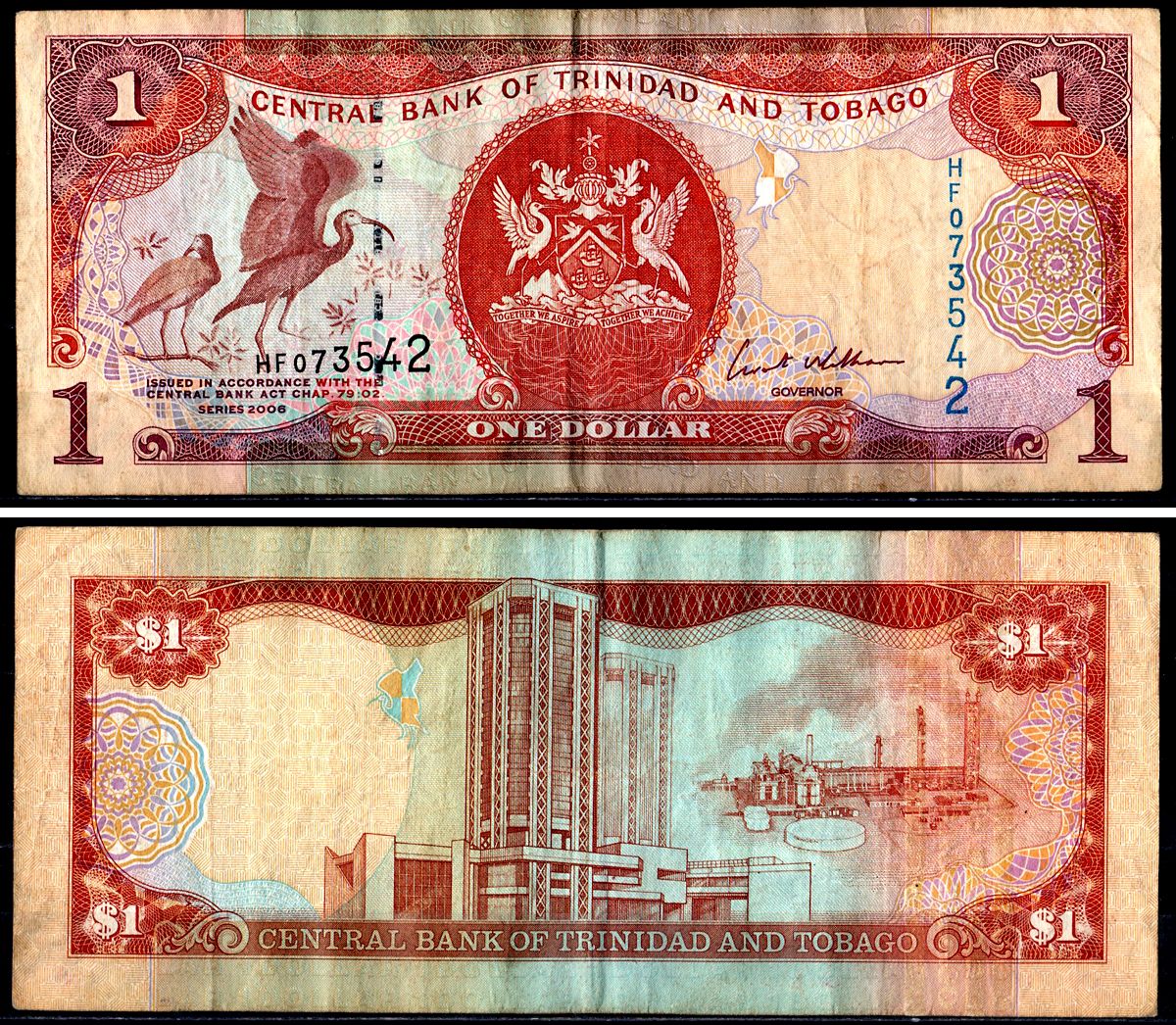 Тринидад и Тобаго 1 доллар 2006 Pick 46 бумага 3295-112-2-1