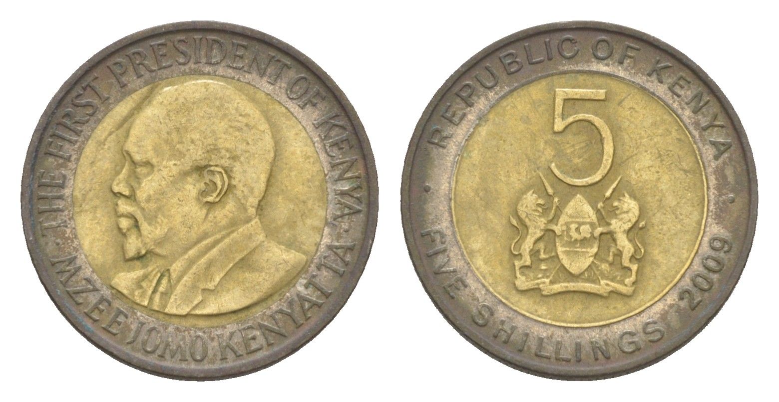 Кения 5 шиллингов 2009 KM 37.1 биметалл 4379-863