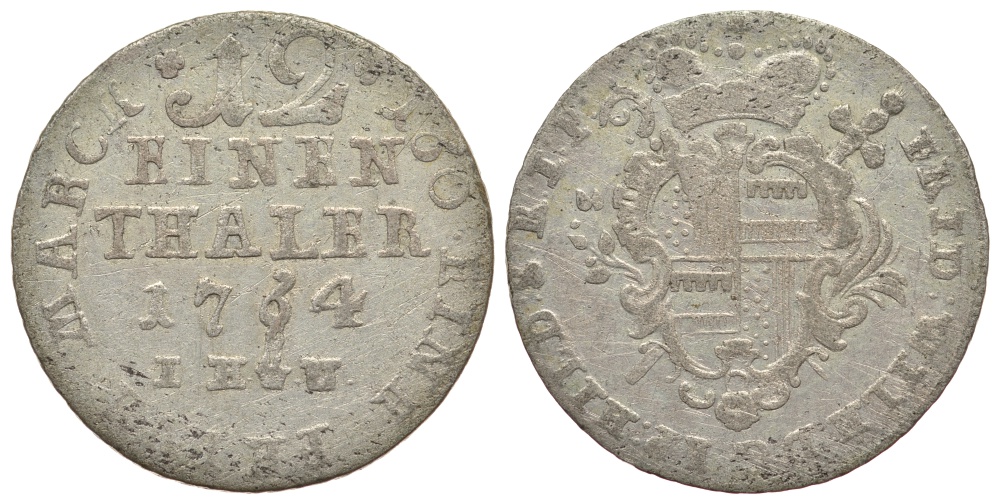 ХИЛЬДЕСХАЙМ 1/12 ТАЛЕРА 1764 KM 109 серебро 413-1631