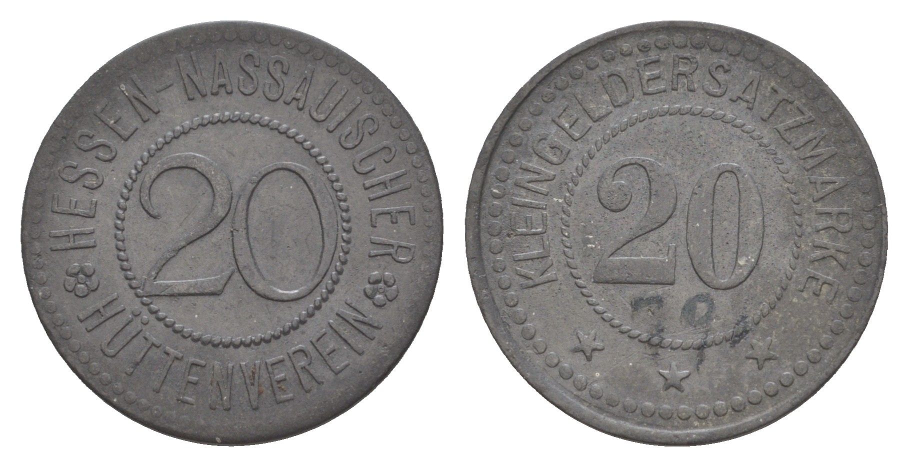 Айбельсхаузен 20 пфеннигов ND Men05 6179.2, Men18 7768.2 цинк 1518-115