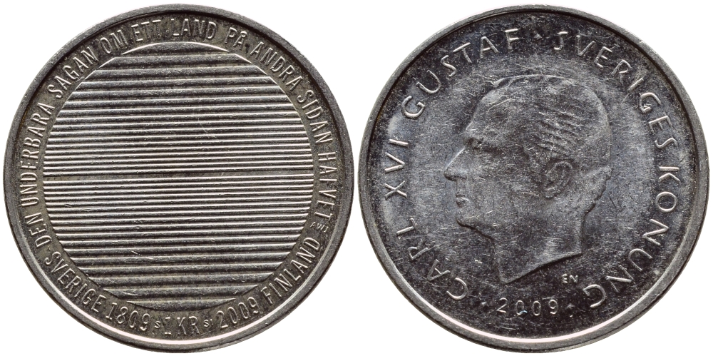 Швеция 1 крона 2009 Карл XVI Густав (1973- ) KM 894 медно-никель 83-413